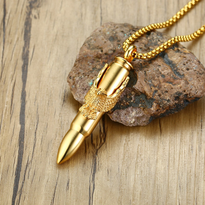 Collier Pendentif Balle De Kalashnikov - Neuf Sans Emballage