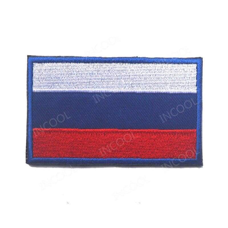 Patchs brodés drapeau russe pour vêtements, Patch militaire Velcro