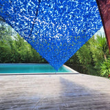 Filet de camouflage triangulaire militaire bleu