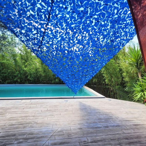 Filet de camouflage triangulaire militaire bleu