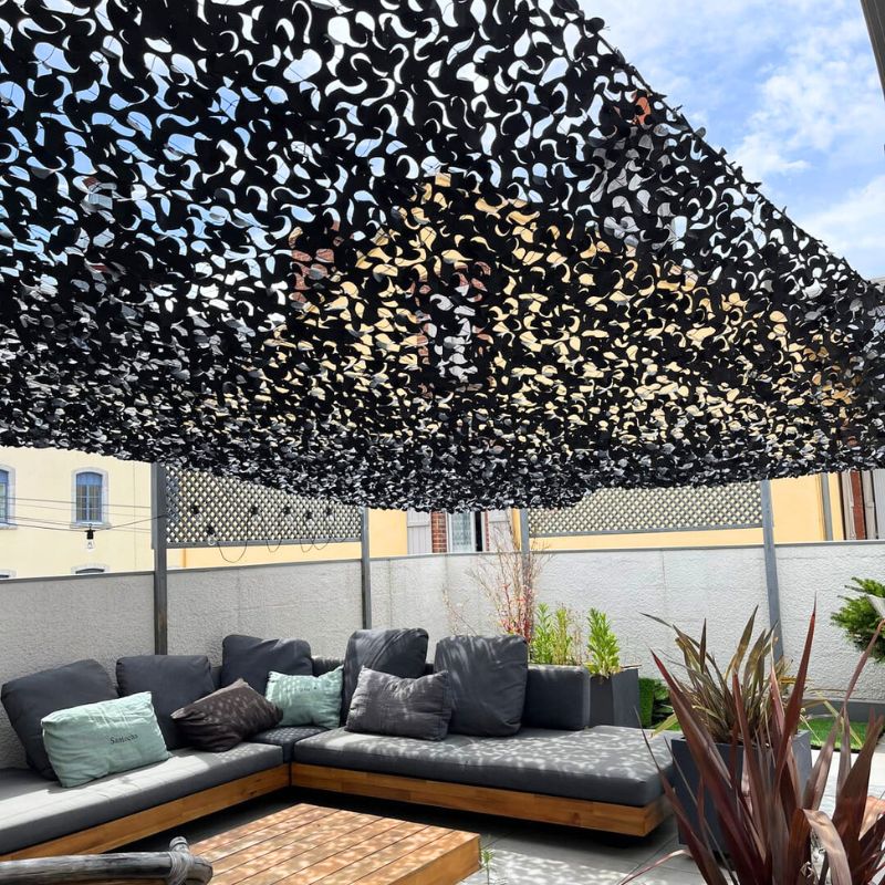Filet de camouflage renforcé militaire noir