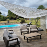 Filet de camouflage triangulaire militaire blanc