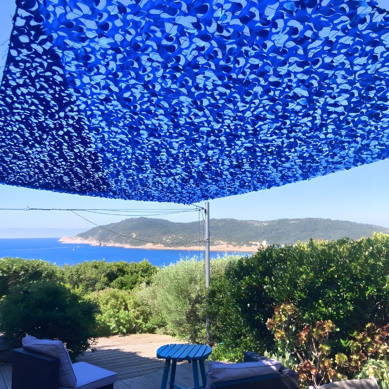 Filet de camouflage renforcé militaire bleu