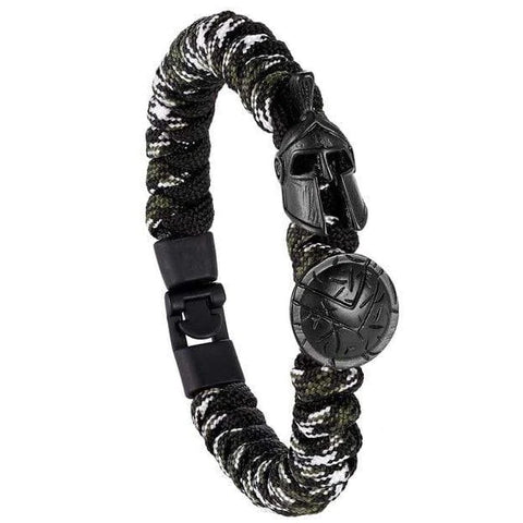Bracelet de Survie Paracorde Camouflage : Gladiateur Noir-Mon Bracelet Homme