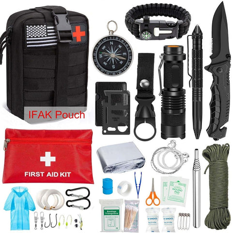 Kit de survie militaire de Survie - Kit de Survie Essentials - Kit de survie  