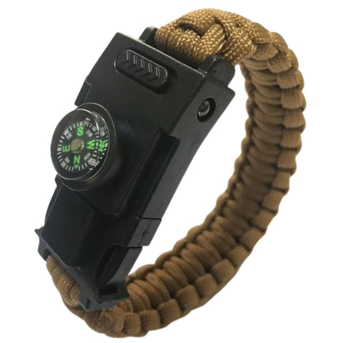 Bracelet de Survie en Paracorde Avec Boucle en Plastique et Lumière LED Rogelio