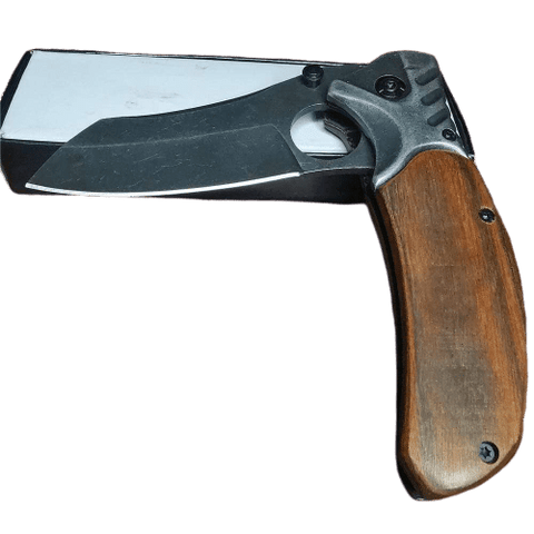 Couteau militaire pliant en bois